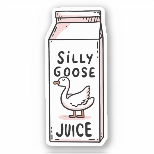 Gekke ganzensap sticker (Voorkant)