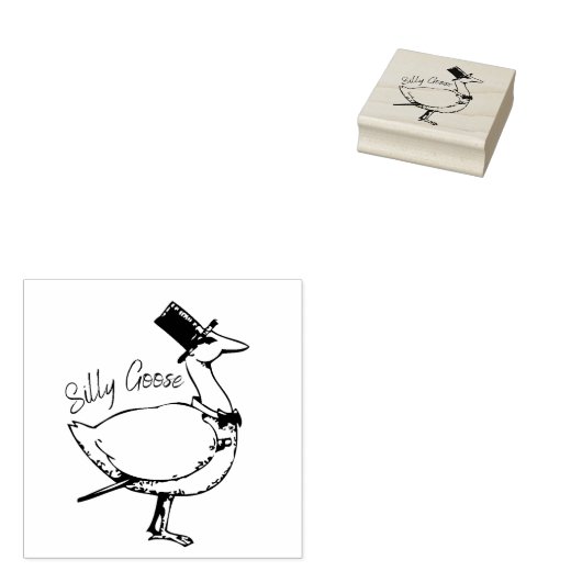 Gekke ganzenstempel rubberstempel (Gestempeld)