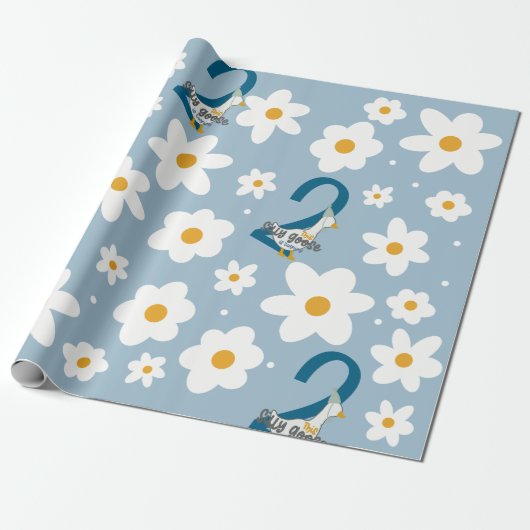 Gekke ganzenwikkelpapier cadeaupapier (Uitgerold)