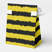 Gekke geel/zwart bijenachtige strepen bedankdoosjes (Achterkant)