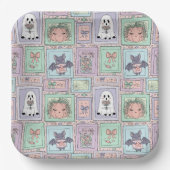 Gekke geesten in pasteldromen papieren bordje (Voorkant)