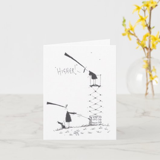 Gekke Gefeliciteerd Kaart (Gele Bloem)