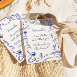 Gekke Geïllustreerde Doodle Bruidsmeisje Voorstel Kaart