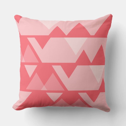 Gekke gekartelde patroon roze kussen (Voorkant)