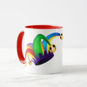 Gekke, gelukkige koffie-mok mok (Voorkant links)