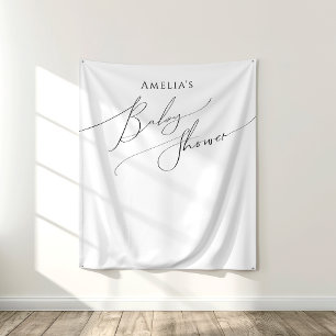 Gekke genderneutrale Baby shower achtergrond Wandkleed