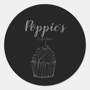 Gekke gepersonaliseerde cupcake ronde Stickers