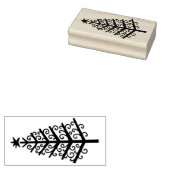 Gekke gestileerde kerstboom met rubberen stempel (Gestempeld)