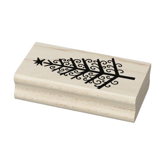 Gekke gestileerde kerstboom met rubberen stempel (Stempel)