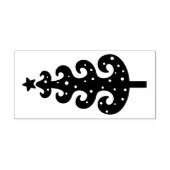 Gekke gestileerde kerstboomhout rubberstempel (Afrduk)