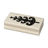 Gekke gestileerde kerstboomhout rubberstempel (Stempel)