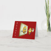 Gekke gezicht grappig bedankt (Voorkant)