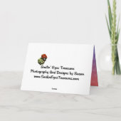 Gekke gezicht in Mirror Funny Photo Card Kaart (Achterkant)