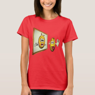 Gekke gezicht in Mirror Funny T-shirt