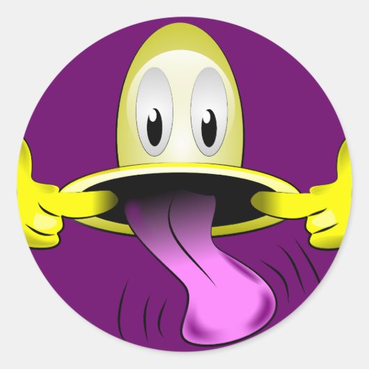 Gekke gezicht Sticker (Voorkant)