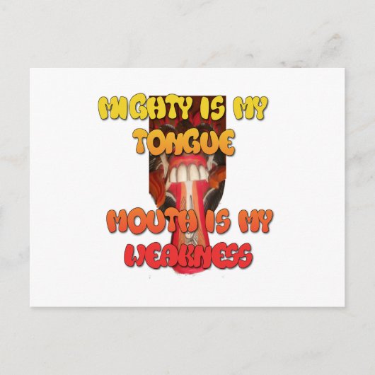Gekke gezicht: Tongue-Out Expression Humor Briefkaart (Voorkant)