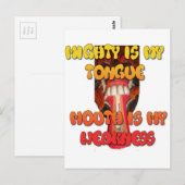 Gekke gezicht: Tongue-Out Expression Humor Briefkaart (Voorkant / Achterkant)