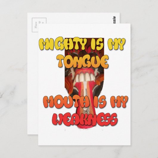 Gekke gezicht: Tongue-Out Expression Humor Briefkaart (Voorkant / Achterkant)