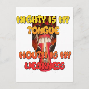 Gekke gezicht: Tongue-Out Expression Humor Briefkaart