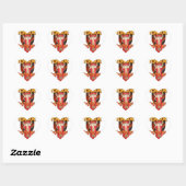 Gekke gezicht: Tongue-Out Expression Humor Hart Sticker (Vel)