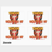Gekke gezicht: Tongue-Out Expression Humor Rechthoekige Sticker (Vel)
