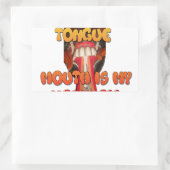 Gekke gezicht: Tongue-Out Expression Humor Rechthoekige Sticker (Tas)