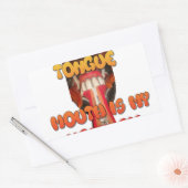 Gekke gezicht: Tongue-Out Expression Humor Rechthoekige Sticker (Envelop)