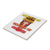 Gekke gezicht: Tongue-Out Expression Humor Tegeltje (Zijkant)