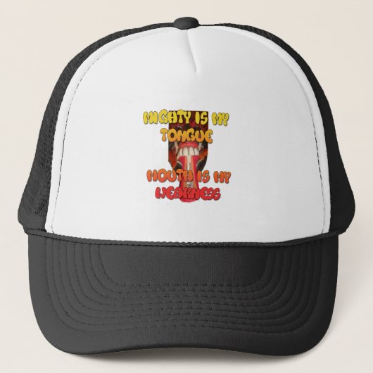 Gekke gezicht: Tongue-Out Expression Humor Trucker Pet (Voorkant)