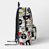 Gekke gezichten bedrukte rugzak (Links)