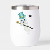 Gekke Ghost Blue Eyes Top Hoed Gold Skull Cane Boo (Voorkant)