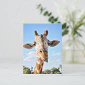 Gekke Giraffe Briefkaart (Staand voorkant)