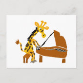 Gekke Giraffe die de piano speelt Briefkaart (Voorkant)