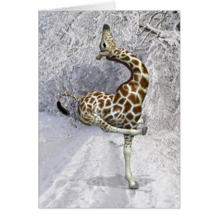 Gekke Giraffe in de winter