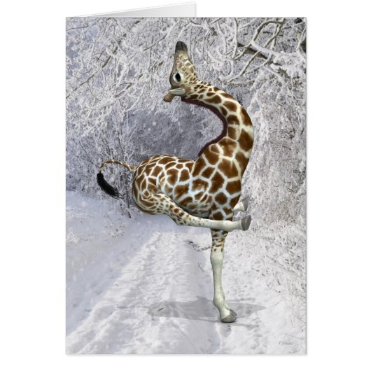 Gekke Giraffe in de winter (Voorkant)