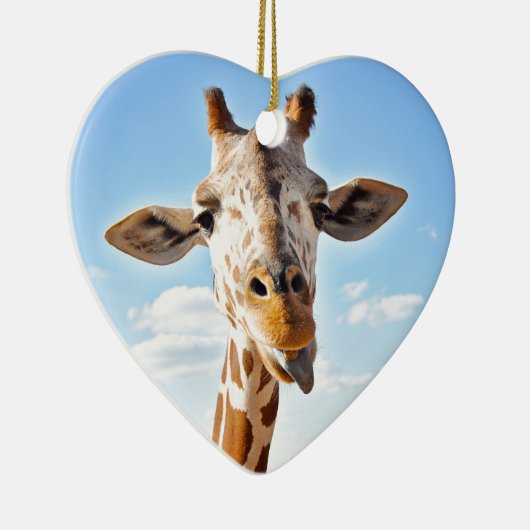 Gekke Giraffe Keramisch Ornament (Rechts)