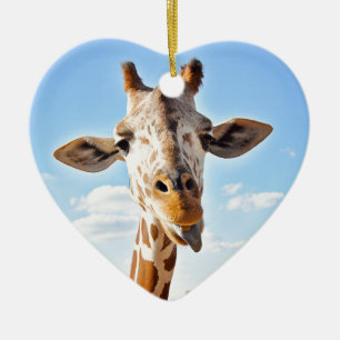 Gekke Giraffe Keramisch Ornament