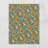 GEKKE GIRAFFE LONG NECK EN SPOTS, FUNNY FOLK ART BRIEFKAART (Voorkant)