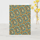 GEKKE GIRAFFE LONG NECK EN SPOTS FUNNY FOLK Blank Kaart (Gele Bloem)