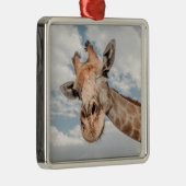 Gekke Giraffe Metalen Ornament (Rechts)