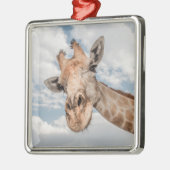 Gekke Giraffe Metalen Ornament (Links)