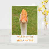 Gekke glimlach gans goed kaart (Gele Bloem)