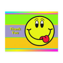 Gekke glimlachend gezicht Emoji Dank u Briefkaart