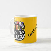 Gekke goede vibes, levendig koffiemok (Voorkant links)