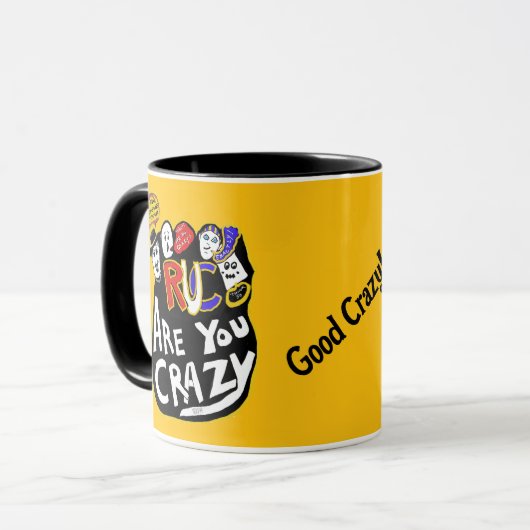 Gekke goede vibes, levendig mok (Voorkant links)