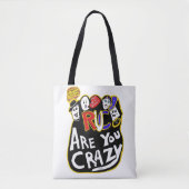 Gekke goede vibes, levendig tote bag (Voorkant)