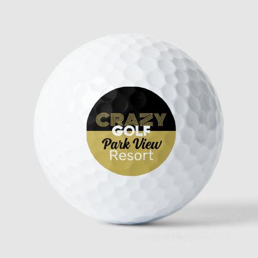 Gekke Golf Slogan, Mini Golf Course Golfballen (Voorkant)