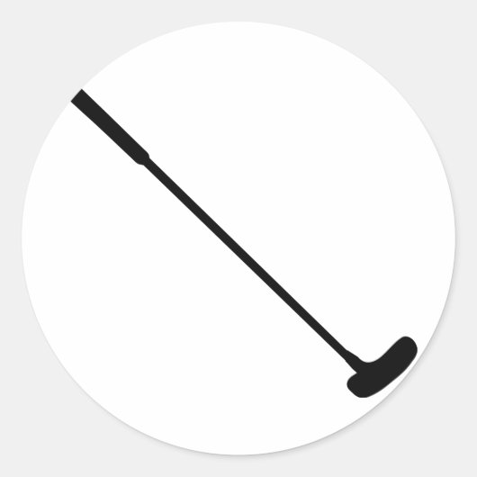 Gekke golfclubs ronde sticker (Voorkant)