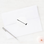 Gekke golfclubs ronde sticker (Envelop)