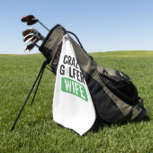 Gekke Golfer Echtgenote Grappige Golf Weduwe Echtg Golfhanddoek (Groen)